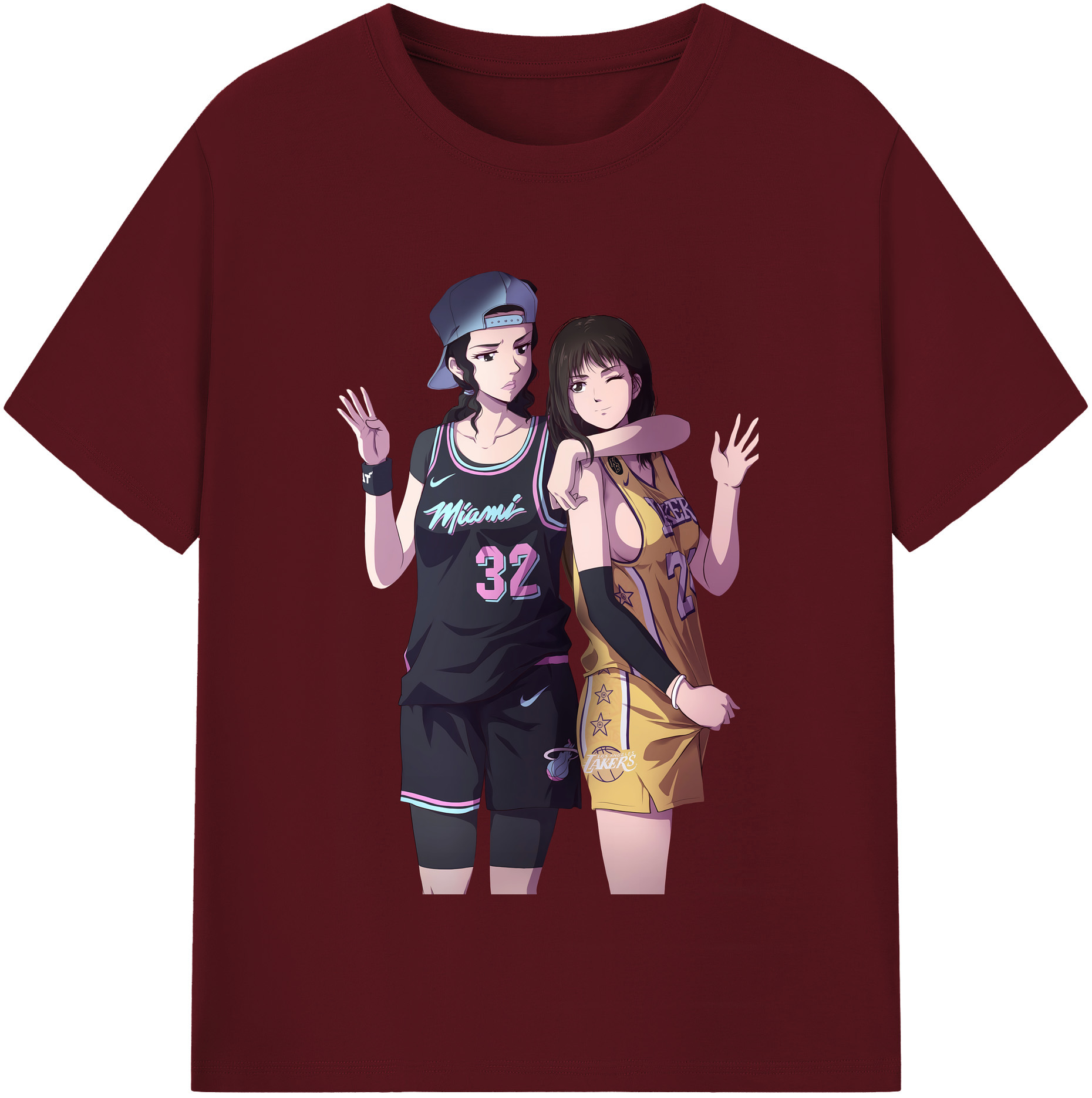 SLAM DUNK／スラムダンク 綿100％半袖Tシャツ（フロントプリント）